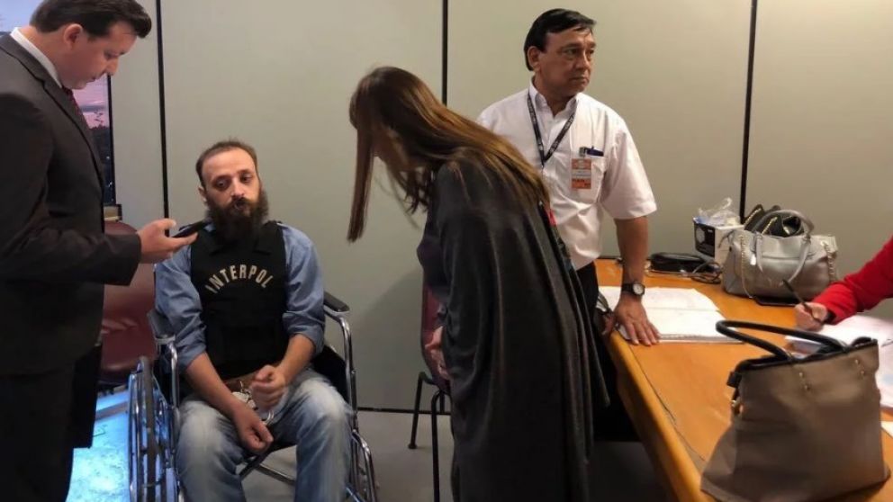 Ariel Boiteux, cuando fue detenido en Paraguay para ser extraditado a Estados Unidos.