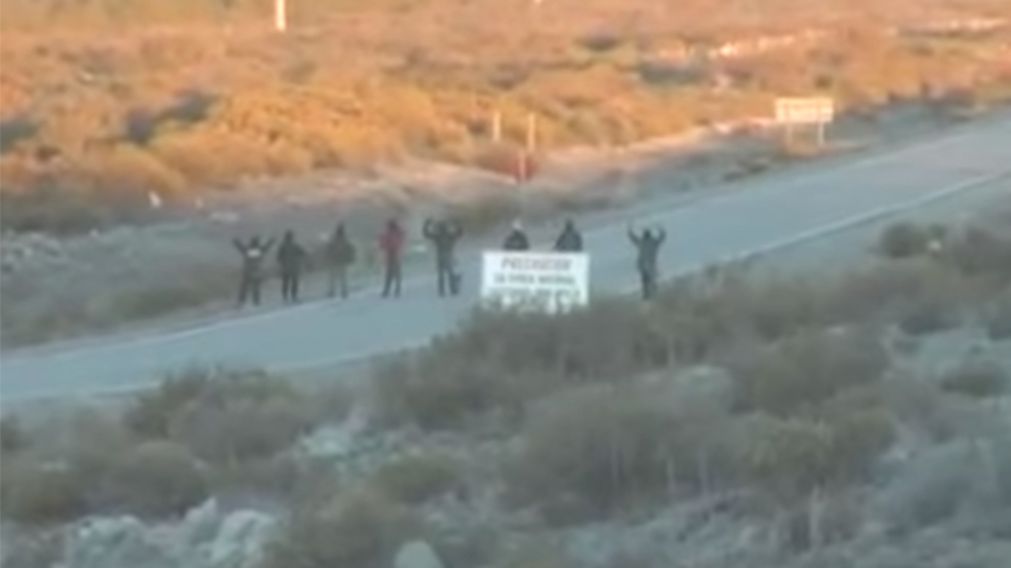 Captura de pantalla del video donde aparece Santiago Maldonado en Esquel.