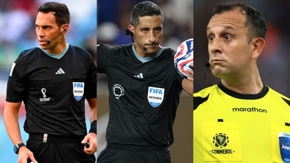 Cifra récord: tres árbitros argentinos estarán en el Mundial 2026