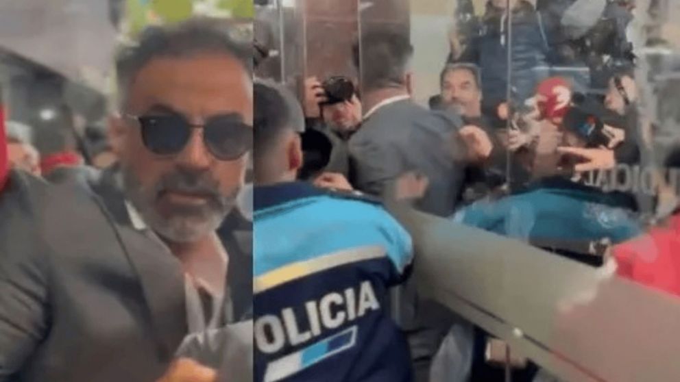 Leopoldo Luque fue agredido al llegar a los Tribunales de San Isidro.