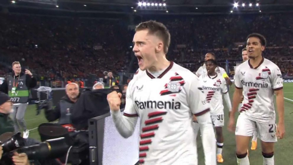Bayer Leverkusen puso un pie en la final: venció a Roma de visitante por la ida de la UEFA Europa League
