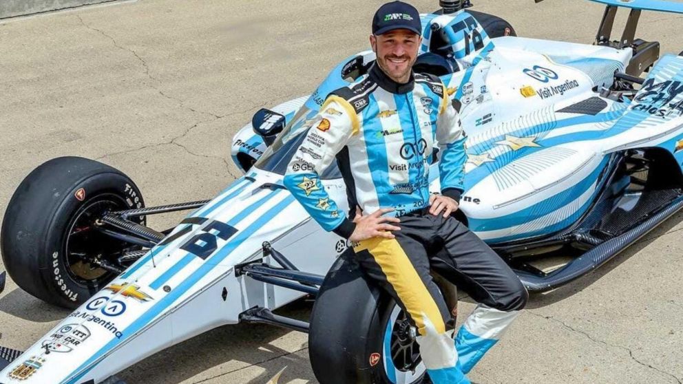 Agustín Canapino luchó contra varios inconvenientes en la práctica de Indy Car en Detroit