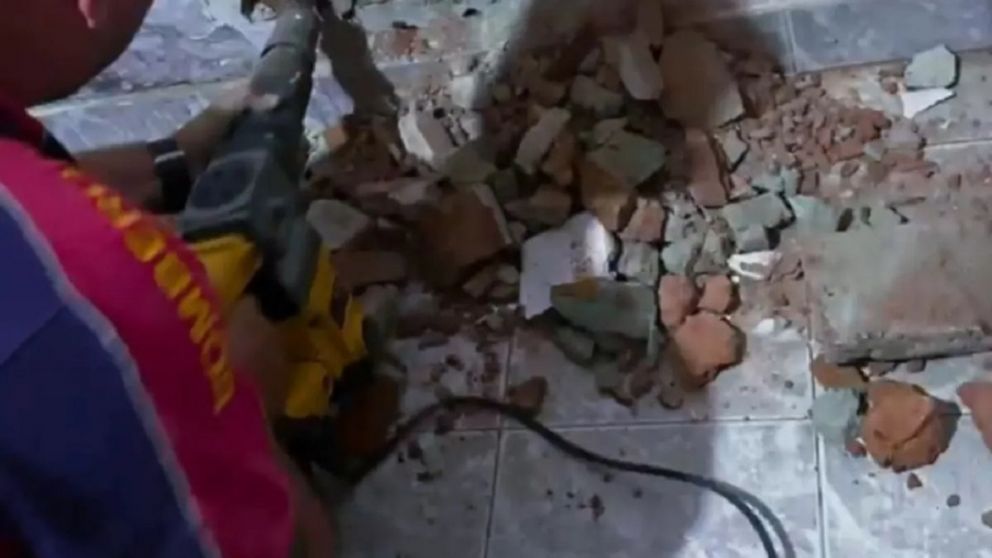 Conmovedor: bomberos rescatan a un perro atrapado entre dos paredes en Bernal