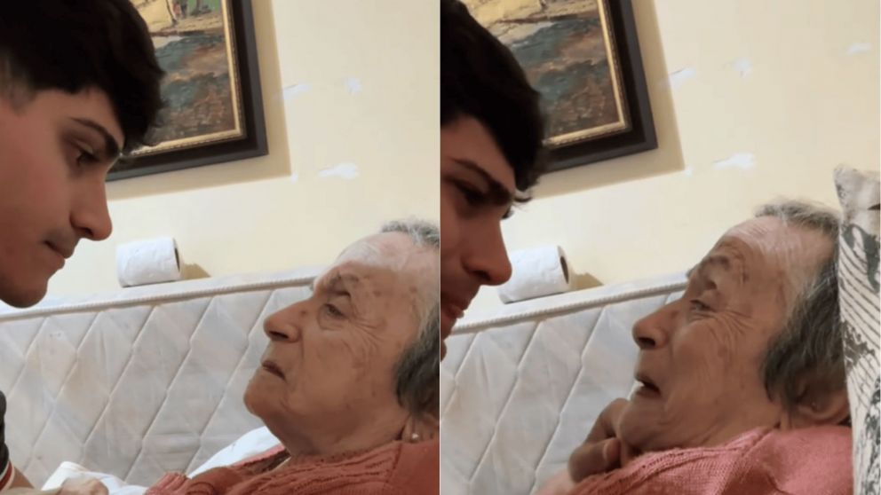 El chico registró la charla que tuvo con su abuela y el video provocó una catarata de comentarios (TikTok/@gianlucapugliesee).