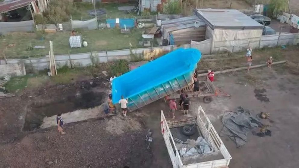 Las autoridades recuperaron la pileta robada y la devolvieron a sus dueños.