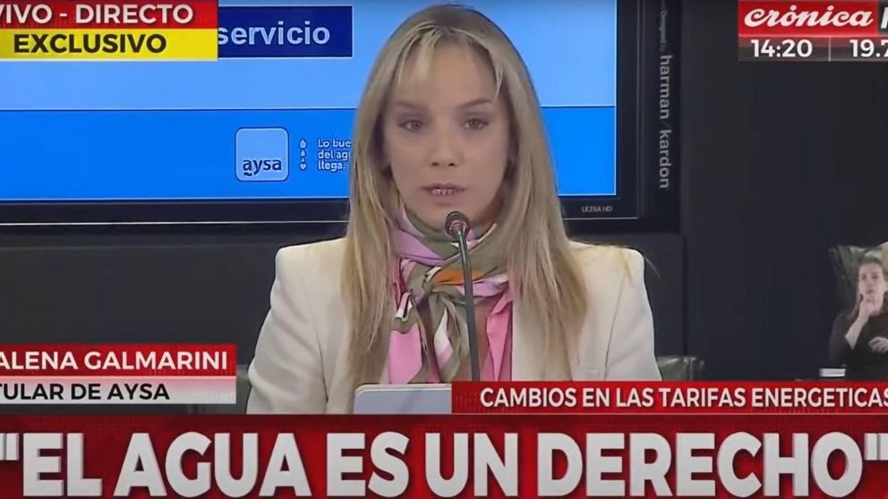 Segmentación de tarifas, Malena Galmarini, titular de Aysa: "El agua es un derecho humano".