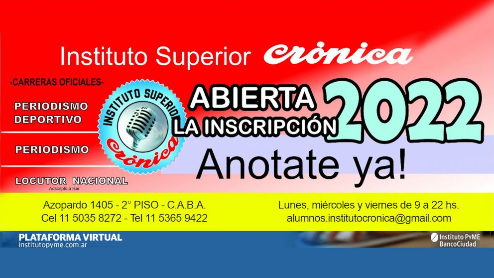 Crónica abre las inscripciones en su instituto de formación para estudiar 5 carreras ¿Cuáles son?