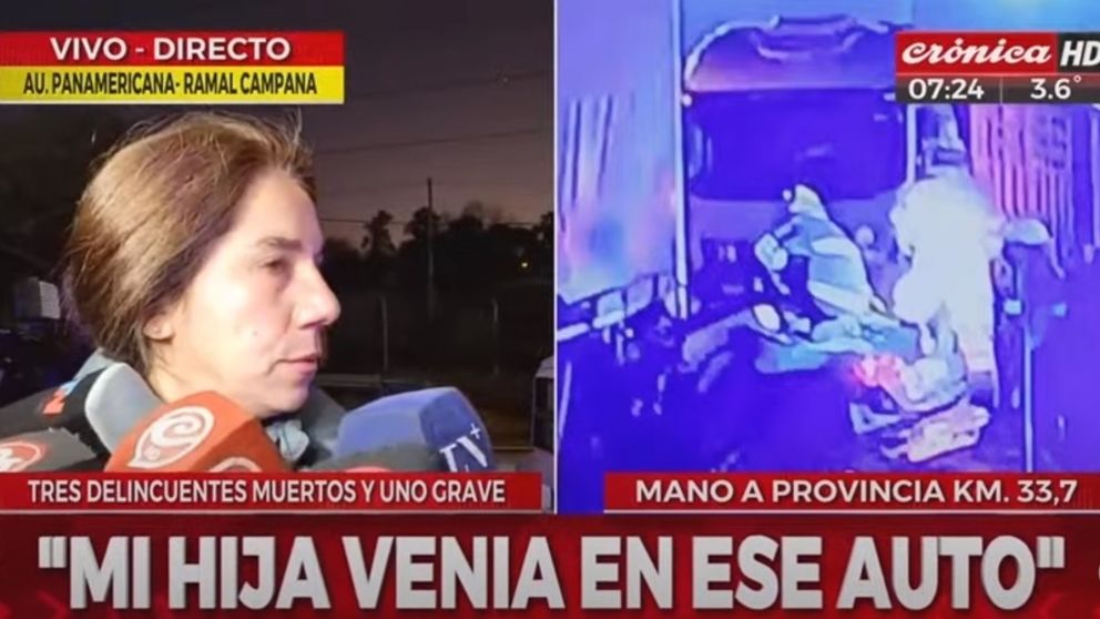 La mujer que dijo que su hija iba en el auto accidentado (Crónica HD).