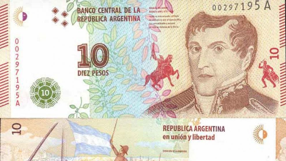 Billete de 10 pesos con un error de impresión puede valer $27.000.