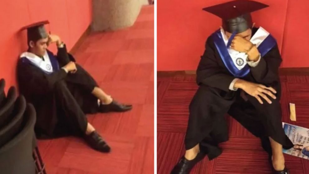 Un joven se graduó de la universidad, pero ese día especial su familia lo dejó devastado (Imagen Facebook).