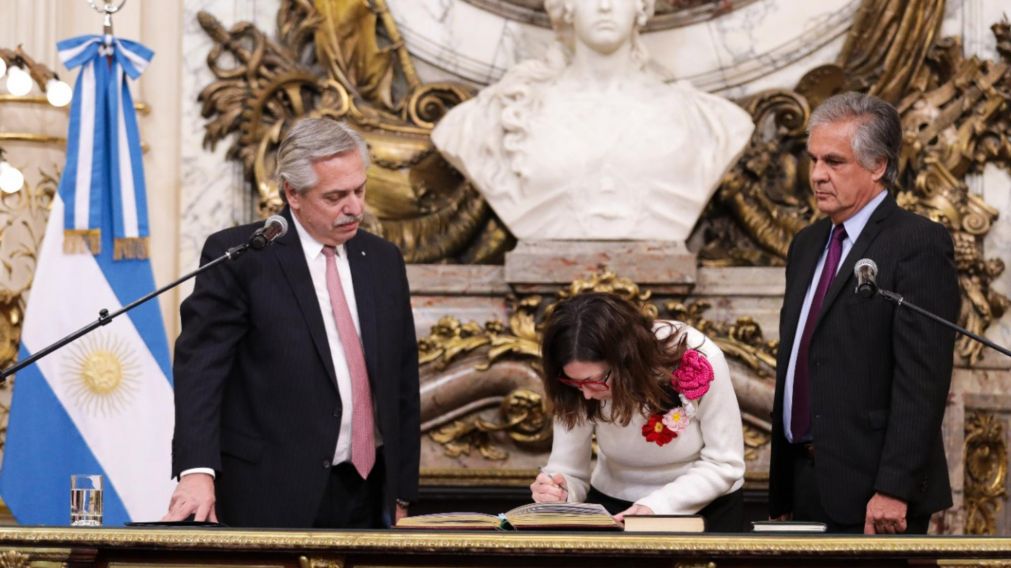 Silvina Batakis juró este lunes como nueva ministra de Economía (Prensa Presidencia).