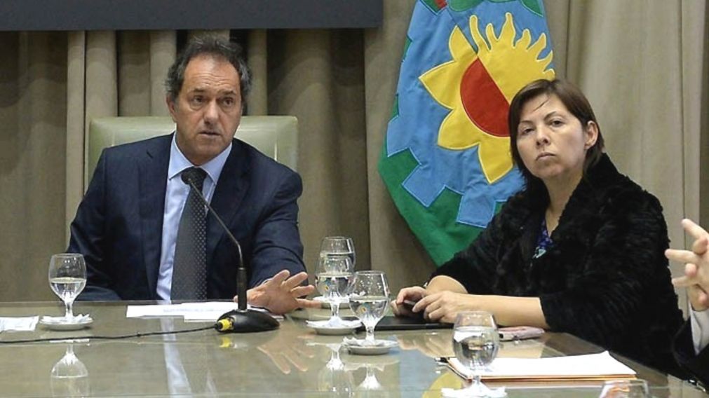 Daniel Scioli junto a Silvina Batakis.