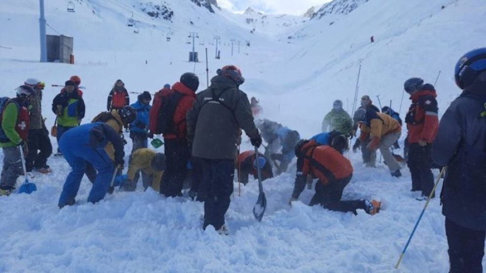 Avalancha en Las Leñas deja un saldo de dos heridos