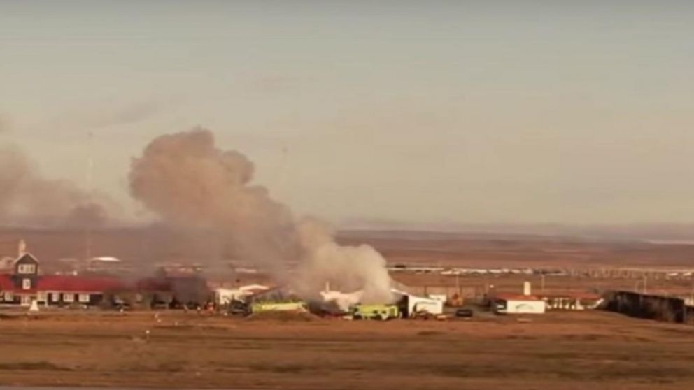 Mirá el momento en que se produjo el accidente aéreo en Tierra del Fuego (Infofueguina).