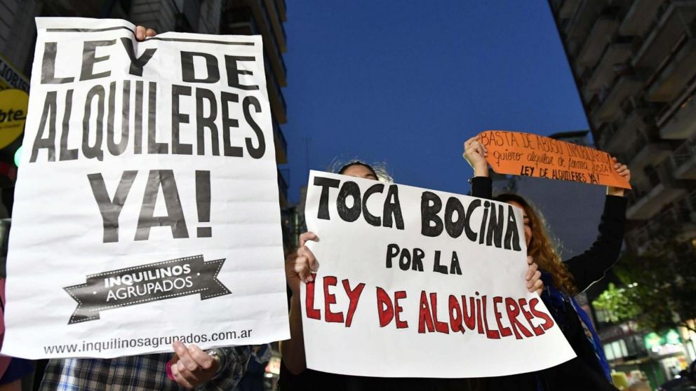 Inquilinos Agrupados se movilizará este miércoles en contra del proyecto de la oposición para cambiar la Ley de Alquileres (Archivo).