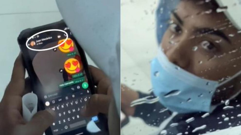 Una joven descubrió la infidelidad de su novio y su desopilante reacción se volvió viral (imagen captura vídeo).