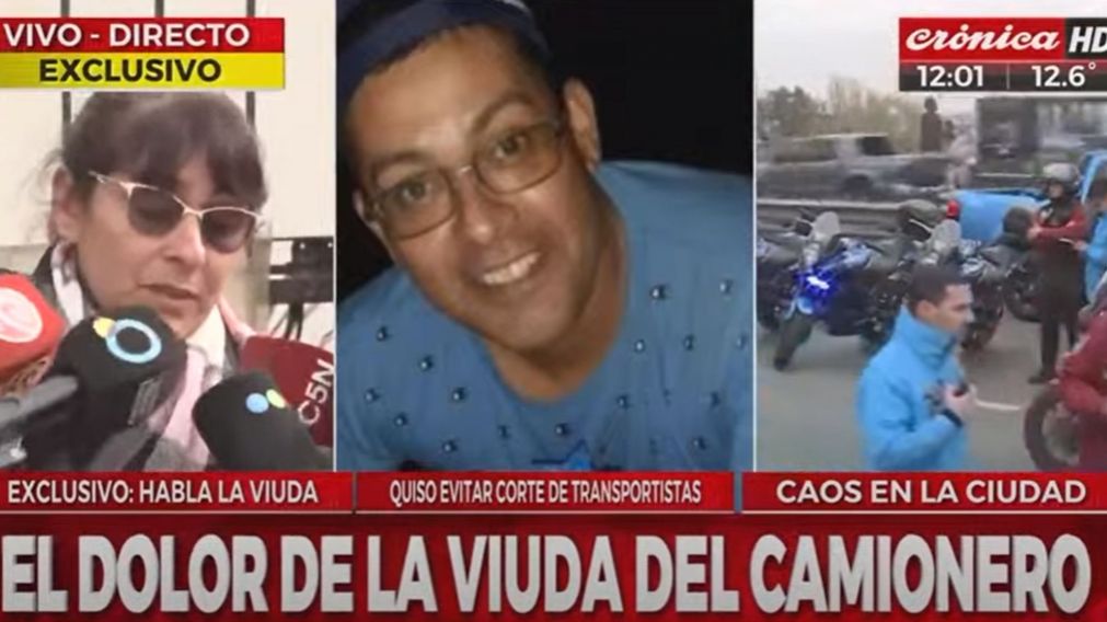 La esposa del camionero asesinado habló con Crónica HD.