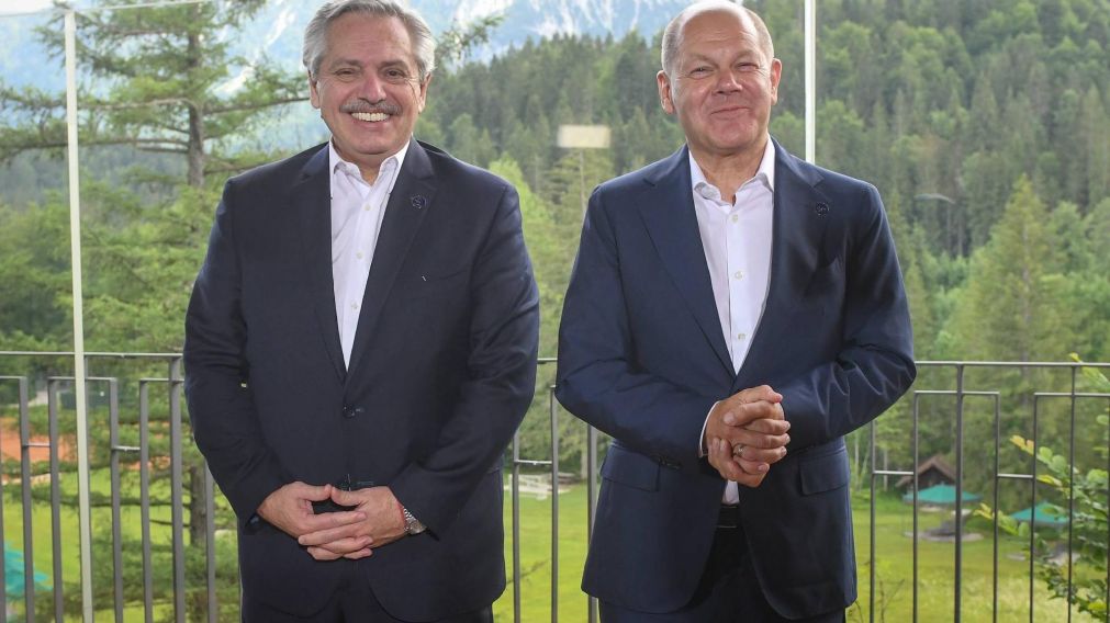 Alberto Fernández se reunió con el canciller federal de Alemania, Olaf Scholz.