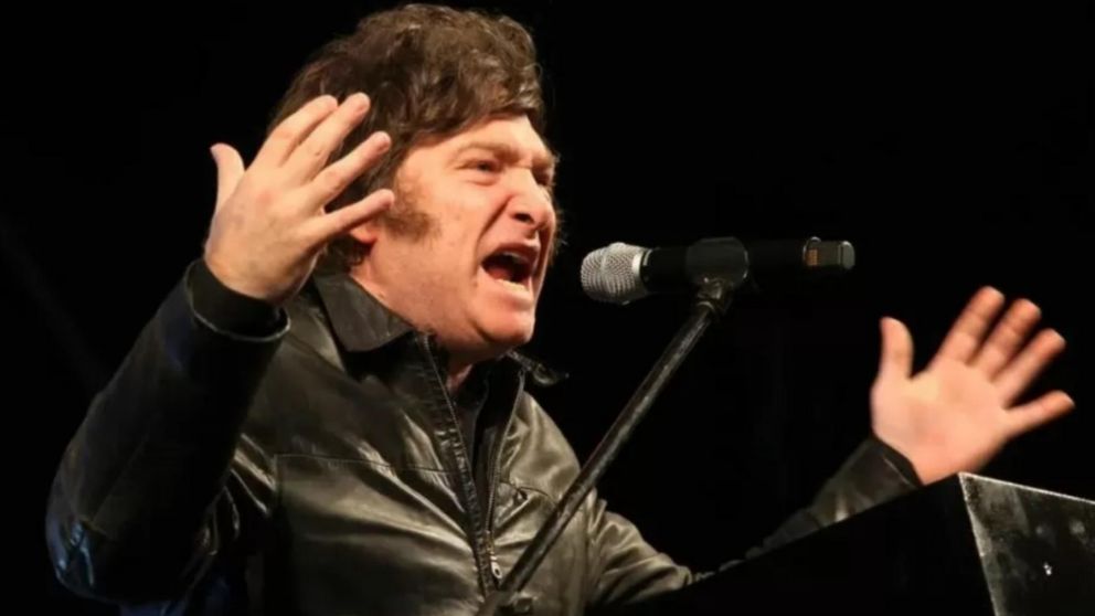 Javier Milei brindó un acto en Córdoba.
