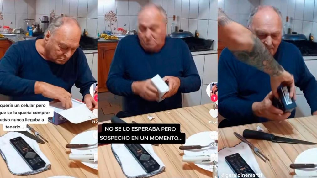 "Es mucho para mí": le regalaron un celular para el Día del Padre y su reacción conmovió a las redes.