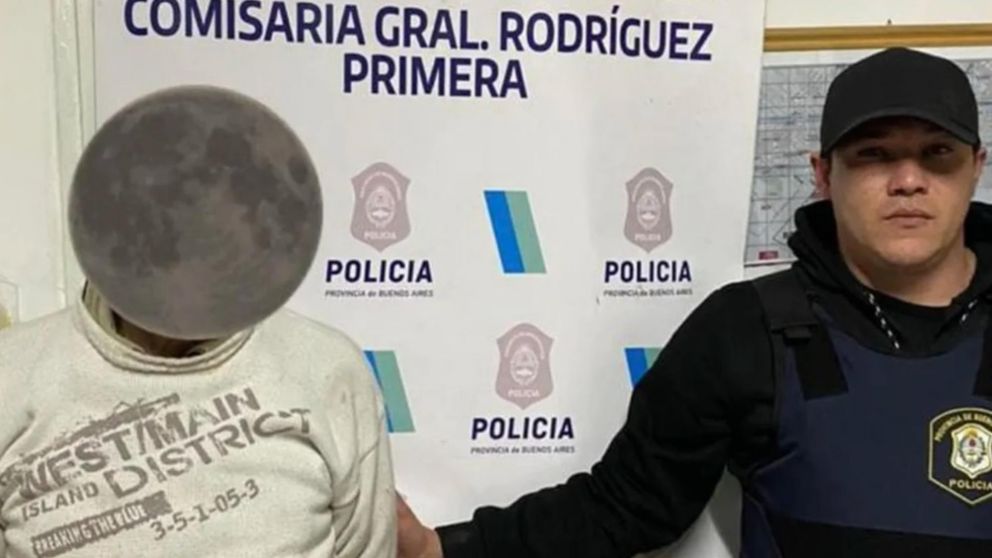 El jubilado acusado de matar a un hombre de 37 a�os fue alojado en la comisar�a primera de General Rodr�guez.(Foto policial).