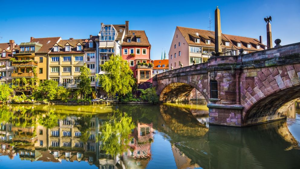 Postales de Nuremberg, la ciudad alemana que Federico eligió para llegar a Europa.