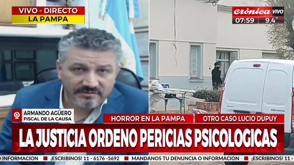 El fiscal general Armando Agüero brindó detalles sobre la causa del recién nacido asesinado en La Pampa (Crónica HD).
