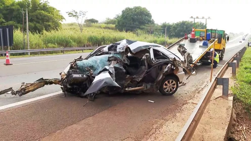 Un periodista cubría un accidente y se enteró en vivo que la víctima mortal era su hijo (imagen G1).