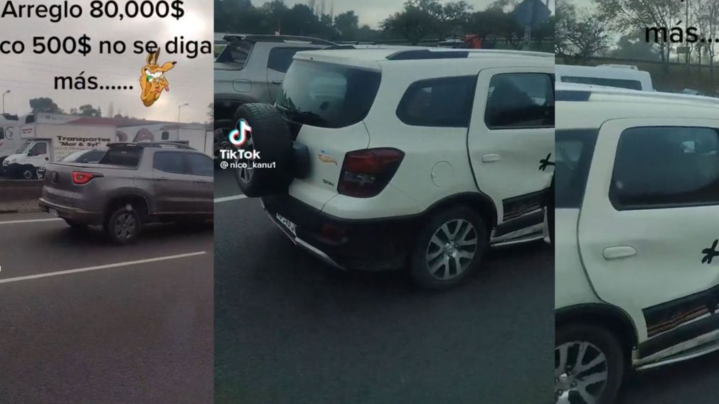“Argentina, no lo entenderías”: para no gastar plata en el arreglo del auto lo decoró de una manera muy particular