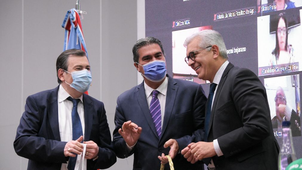 Gerardo Zamora, Jorge Capitanich y Julián Domínguez.