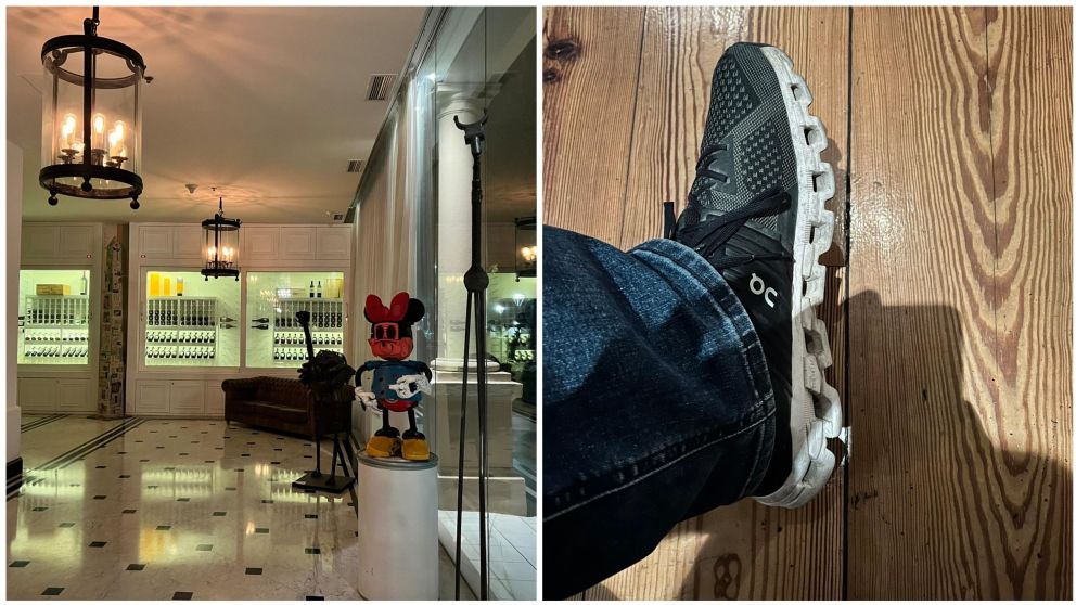 Carlos Maslatón no pudo ingresar al restaurante por las zapatillas que tenía puestas.