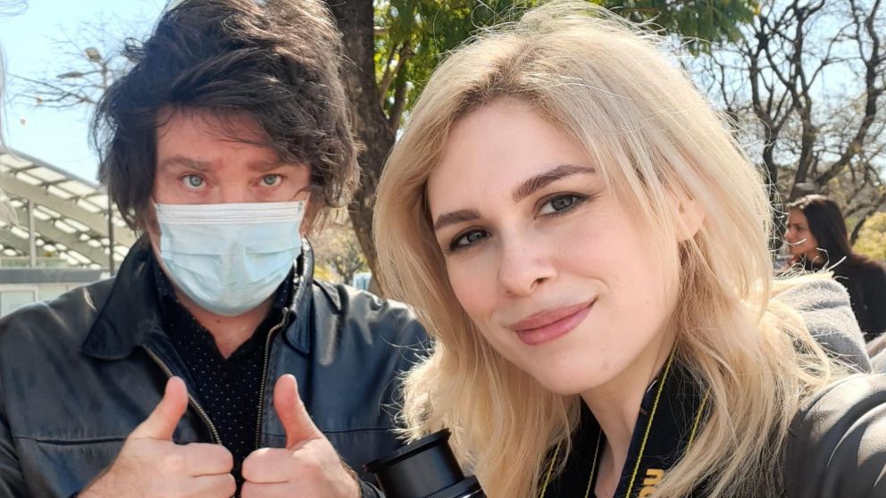 Lilia Lemoine y Javier Milei, diputado de La Libertad Avanza.