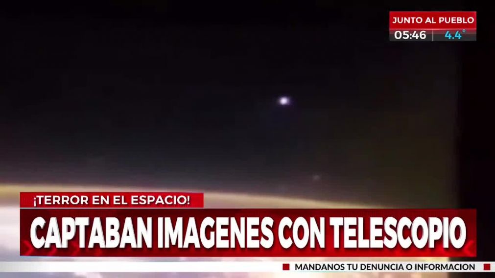 El OVNI que desconcert� a los astr�nomos, previo a la aparici�n de la "Bati-Se�al" (Captura de TV).