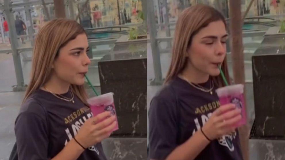 La chica se enojo por un peculiar gesto que hizo la cajera.