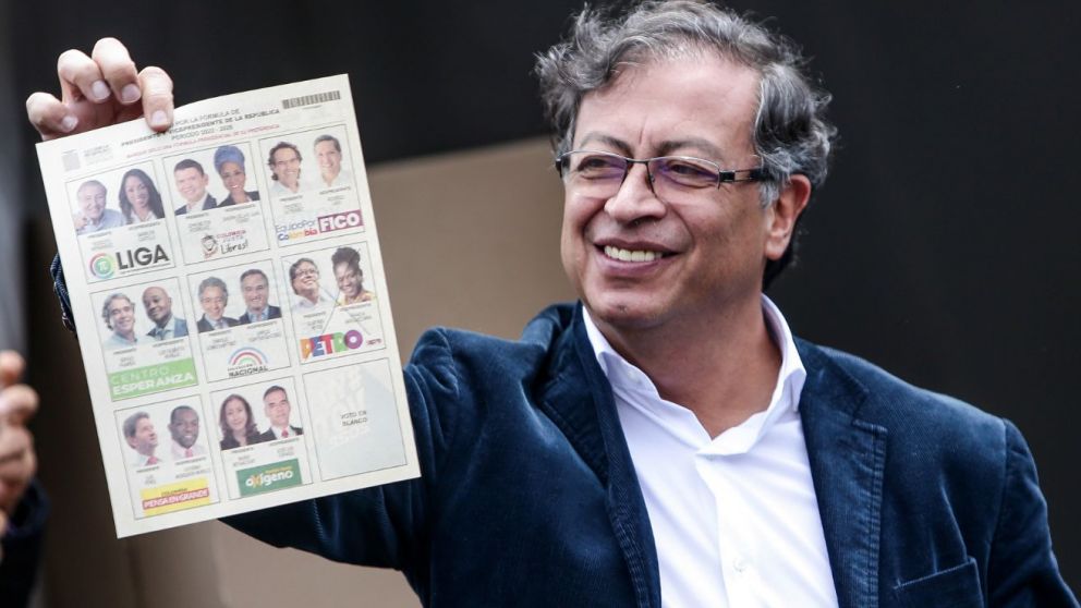 El candidato de izquierda Gustavo Petro fue el más votado por los ciudadanos colombianos (Xinhua).