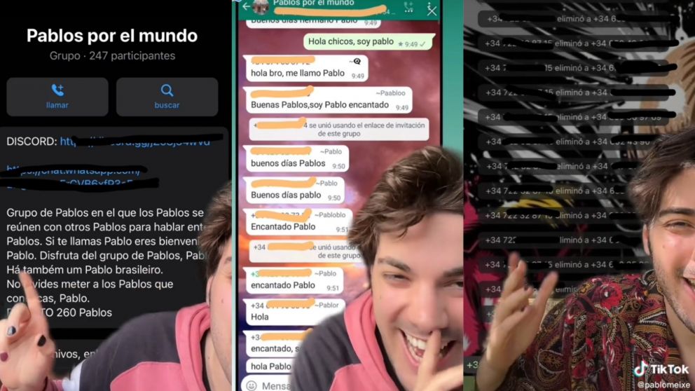 El grupo internacional busca convocar a la mayor cantidad de Pablos posible. (TikTok: @pablomeixe)