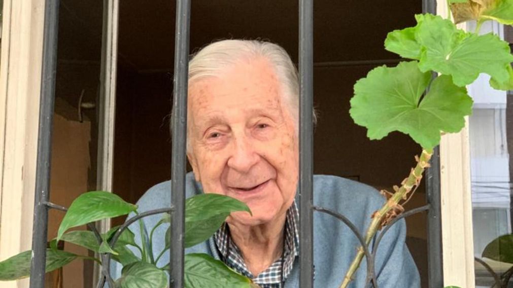Una sonrisa para la foto. Guillermo celebra hoy sus 100 años de vida.