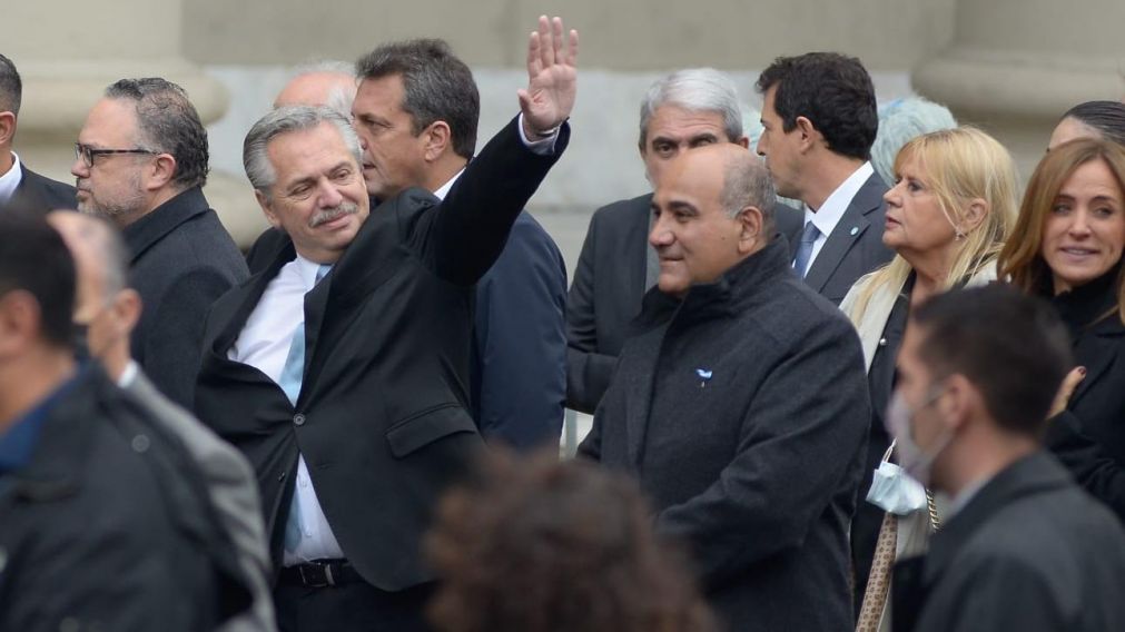 Por primera vez desde que es Presidente, Alberto Fernández participó del Tedeum en forma presencial (Crónica/Fernando Pérez Ré).