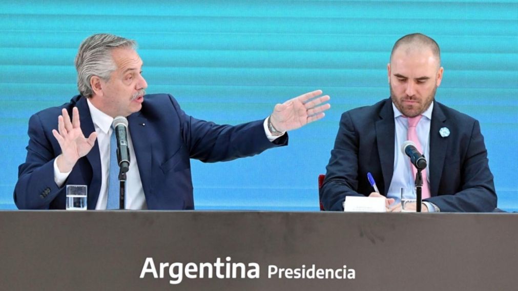Alberto Fern�ndez se mostr� este martes junto a Mart�n Guzm�n (T�lam).