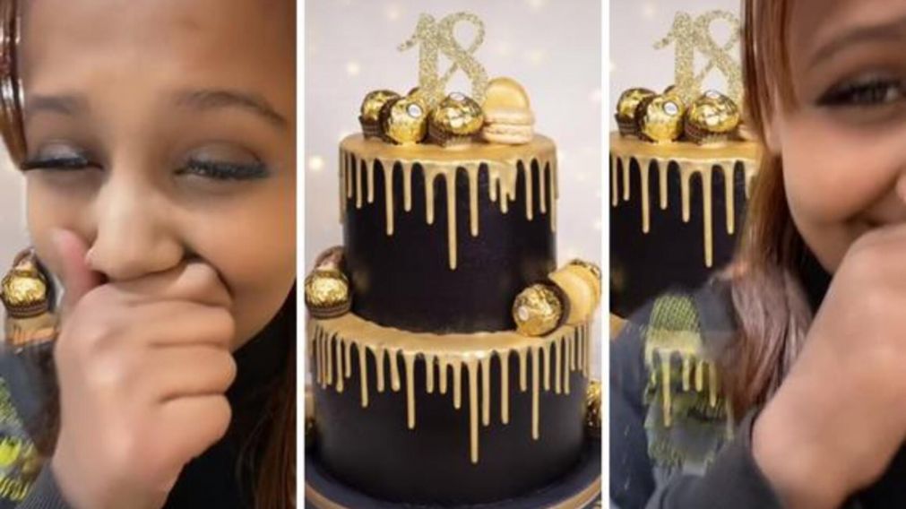 Pidió una torta especial para su cumple, pero le enviaron algo decepcionante (imagen captura vídeo).