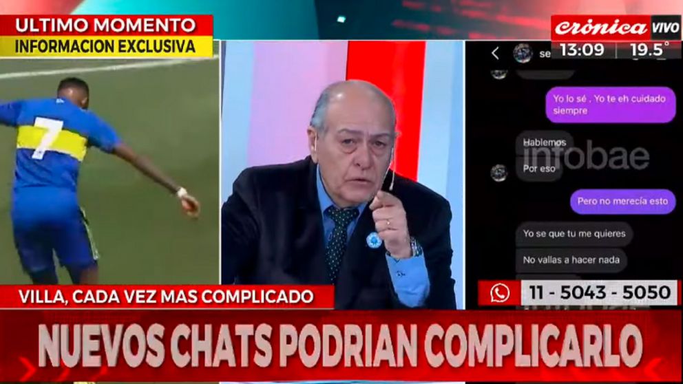 Nuevos chats comprometen a Villa: ¿Peligra su participación en la final con Boca?