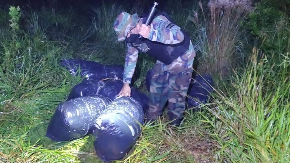 Así encontraron más de 200 kilos de marihuana.