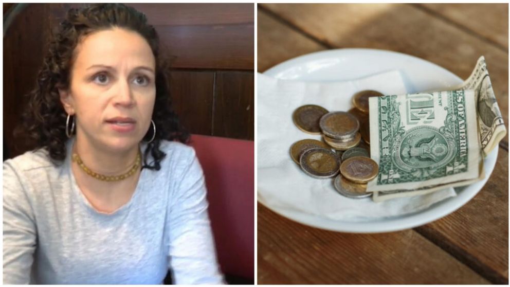 La moza se llama Jennifer Vernancio y trabaja en el restaurante hace más de 3 años.