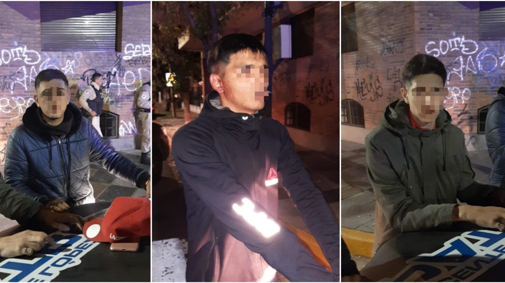 Los tres detenidos en Florida, Vicente López, que fueron identificados por las cámaras comunales.