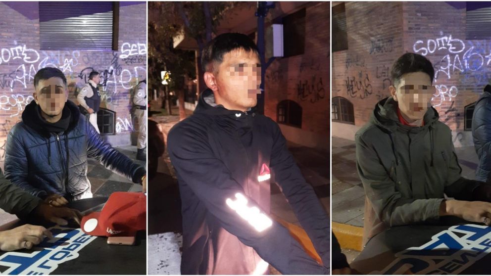 Los tres detenidos en Florida, Vicente López, que fueron identificados por las cámaras comunales.