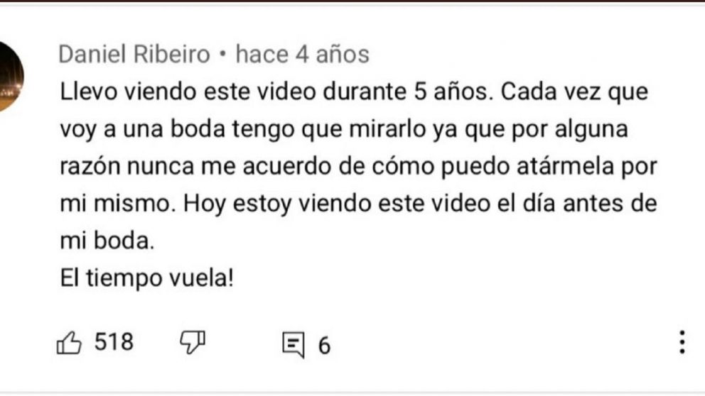 El joven abrió su corazón y compartió su triste historia de amor en los comentarios de un video de YouTube.