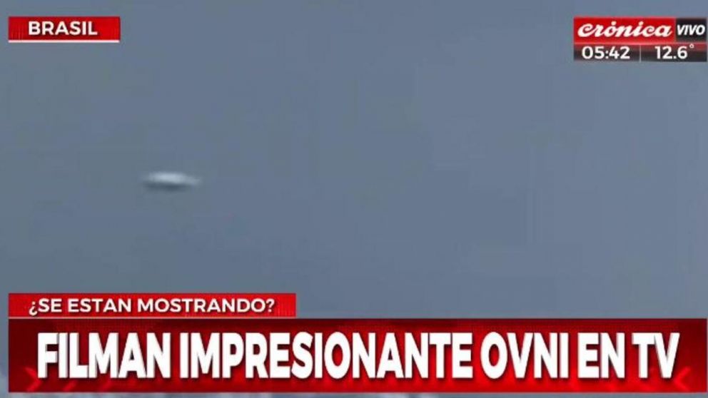 El OVNI fue filmado en el cielo de Brasil (Captura de TV).