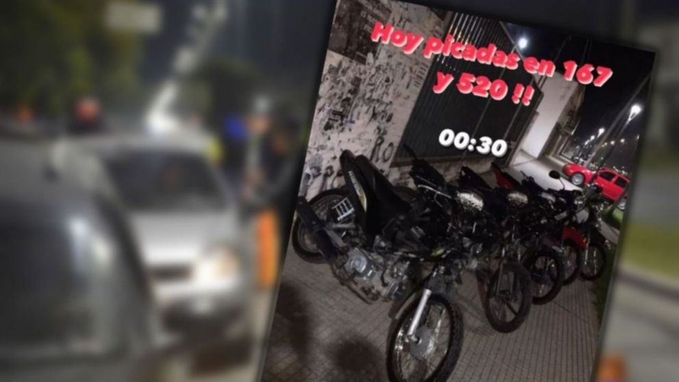 La captura que los vecinos hicieron a la convocatoria por redes a picadas.