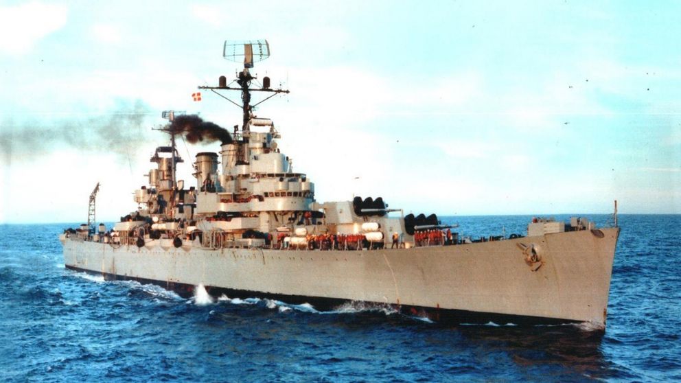 El General Belgrano, un crucero de 13.500 toneladas, se hundió el 2 de mayo de 1982, en plena guerra de Malvinas.