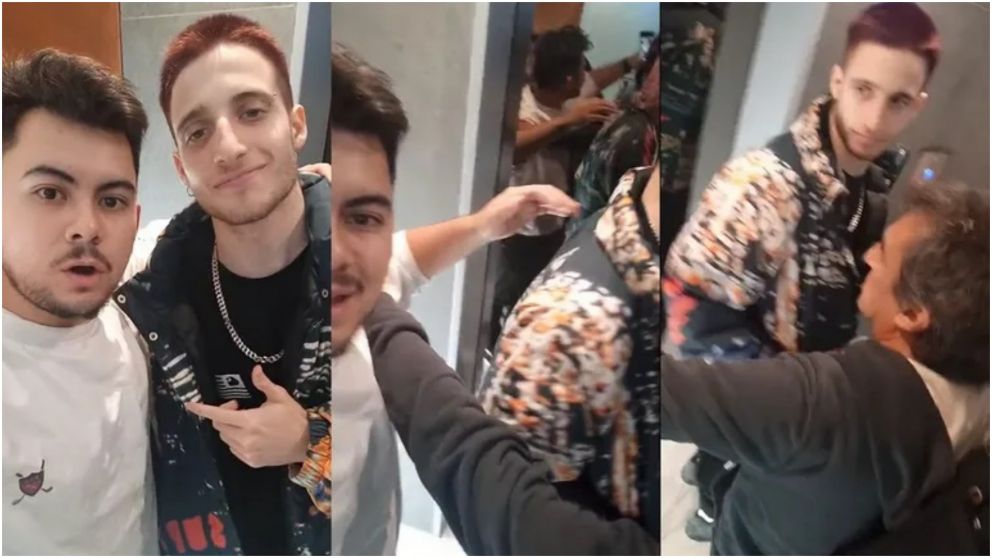 El fanático de Wos que fue agredido por la seguridad.